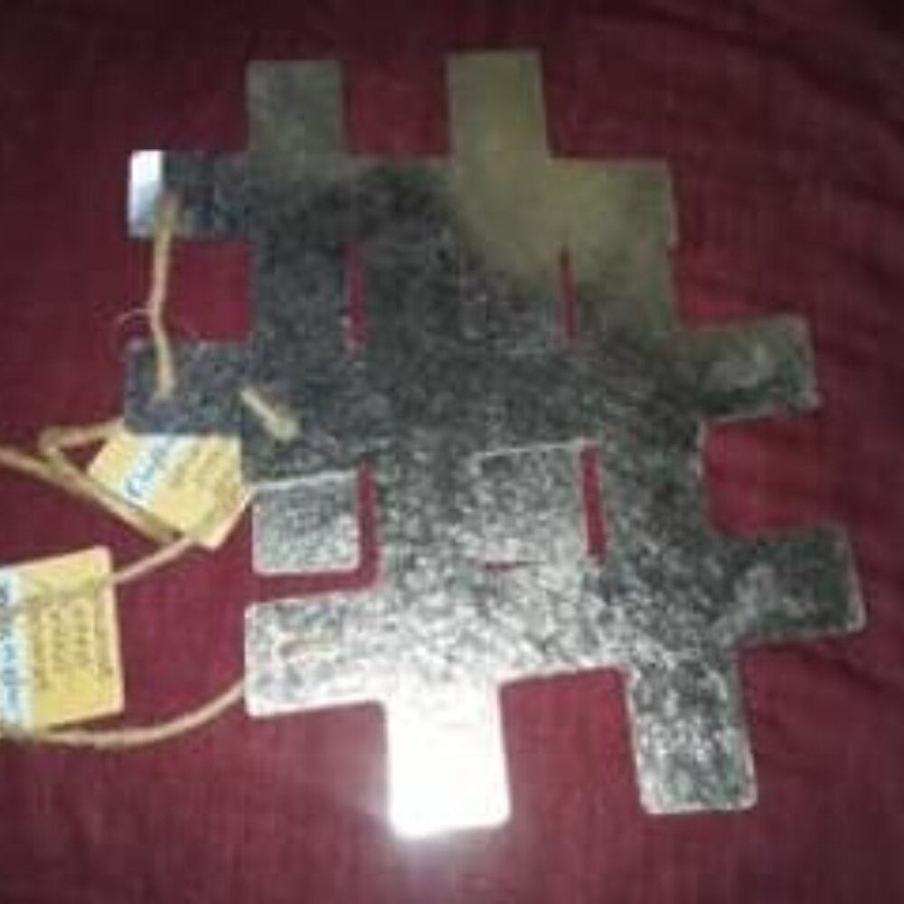 x2 HASHTAG POUND SYMBOL GALVANIZED HANGING METAL SIGN PLAQUE STEEL SILVER CRAFT